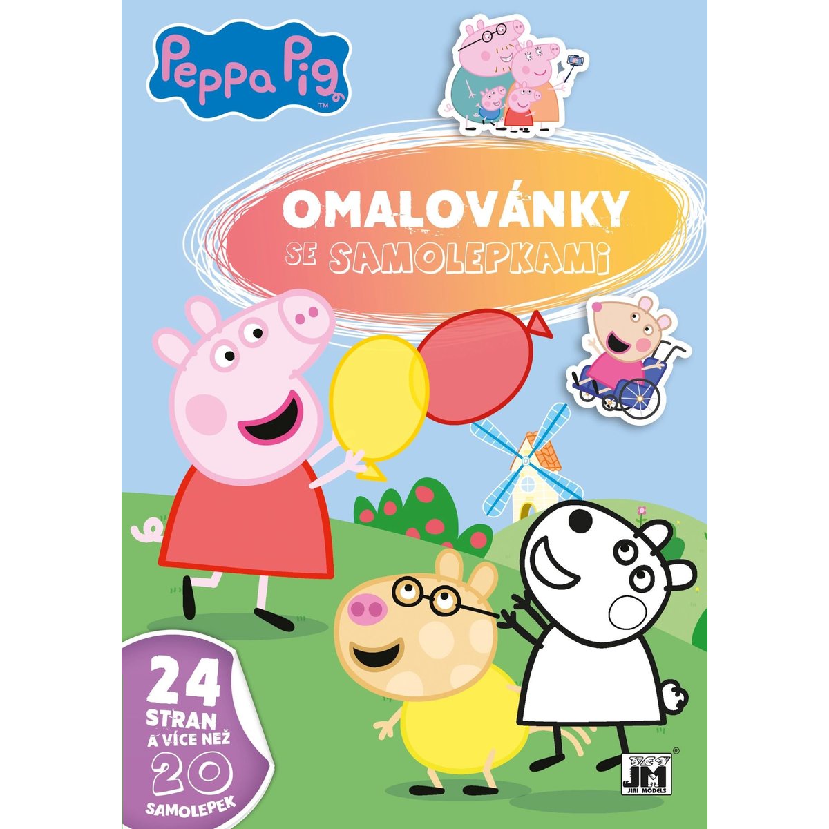 JIRI MODELS Omalovánky se samolepkami Peppa