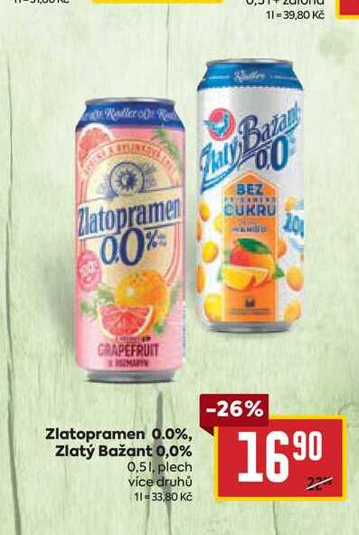 Zlatý Bažant 0,0% 0,51, plech