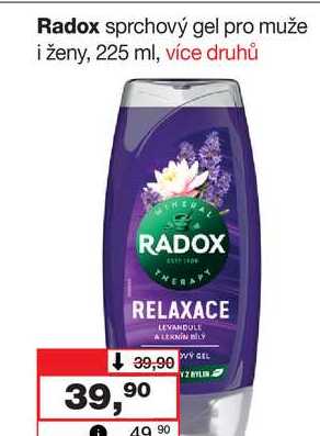 Radox sprchový gel pro muže i ženy, 225 ml