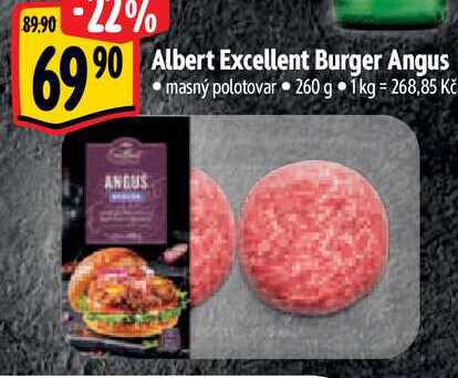 Albert Excellent Burger Angus, 260 g