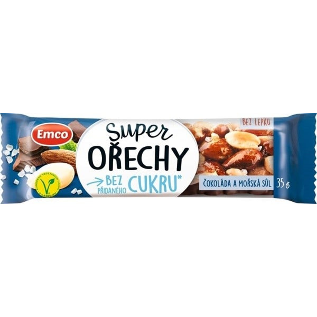 Emco Tyčinka Super Ořechy, čokoláda a mořská sůl