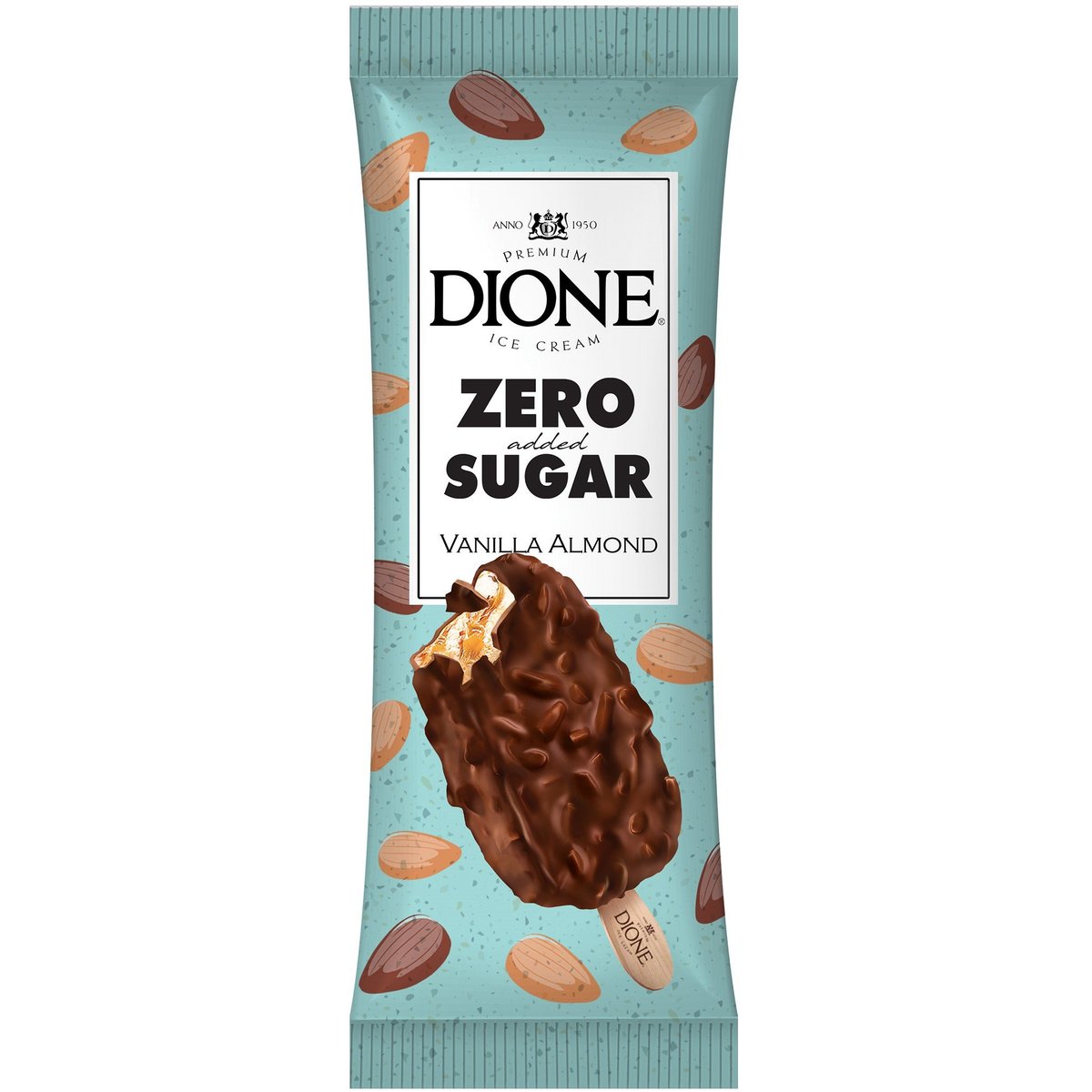 Dione Vanilkový nanuk bez přidaného cukru s tmavou belgickou čokoládou
