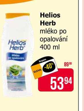 Helios Herb mléko po opalování 400 ml 
