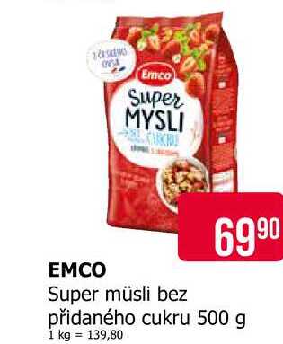 Emco Super müsli bez přidaného cukru 500 g 