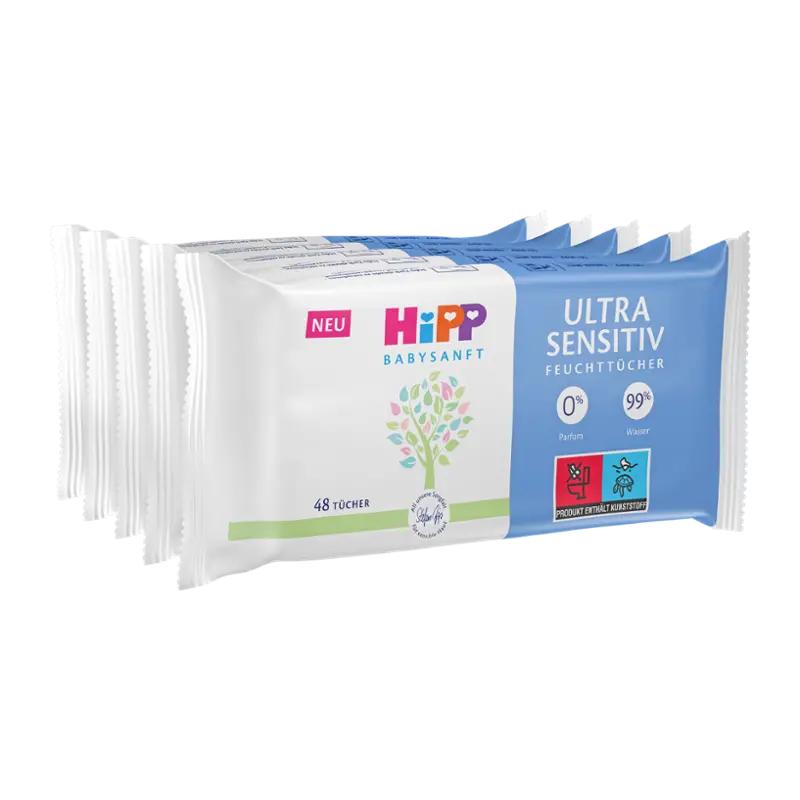 HiPP Čistící vlhčené ubrousky Ultra Sensitiv 5 x 48 ks, 240 ks