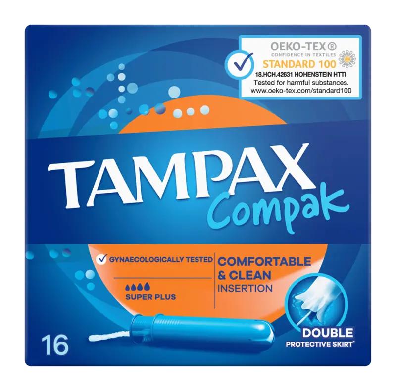 Tampax Tampony s aplikátorem Compak Super Plus, 16 ks