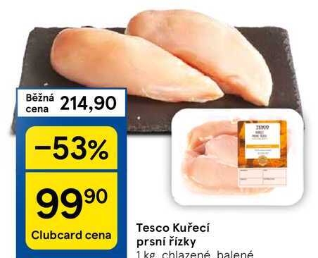 Tesco Kuřecí prsní řízky, 1 kg