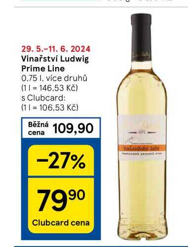 Vinařství Ludwig Prime Line, 0.75 l, více druhů 