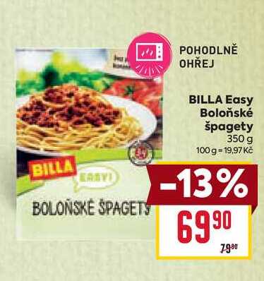 BILLA Easy Boloňské špagety 350 g