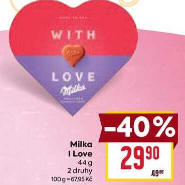 Milka I Love 44g 