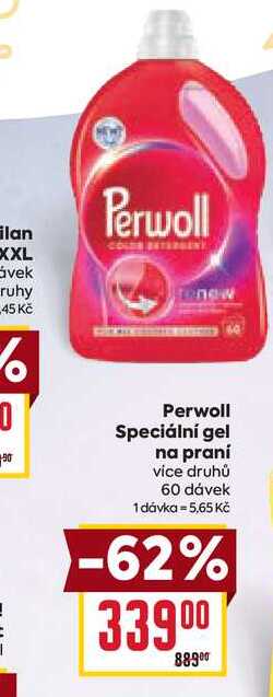 Perwoll Speciální gel na praní vice druhů 60 dávek
