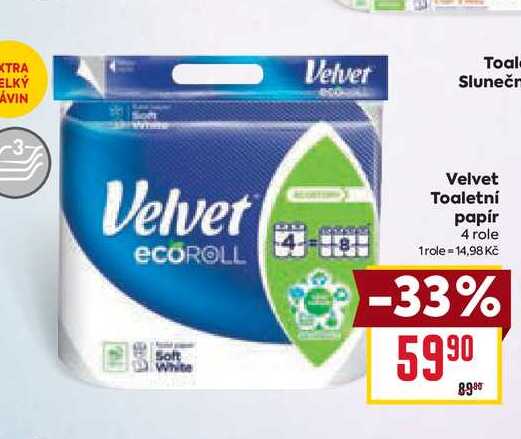 Velvet Toaletní papír 4 role