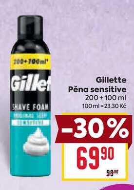 Gillette Pěna sensitive 200+100 ml