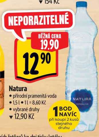   Natura • přírodní pramenitá voda 1,5 l