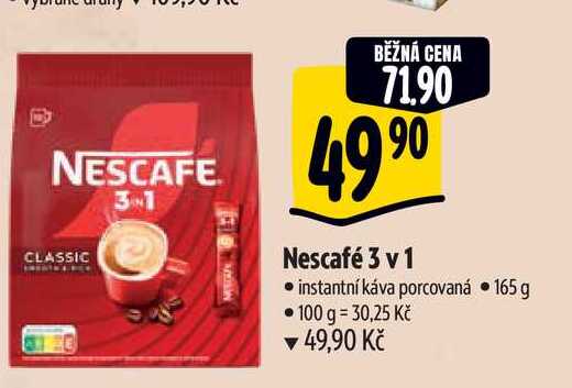   Nescafé 3 v 1 • instantní káva porcovaná • 165 g 