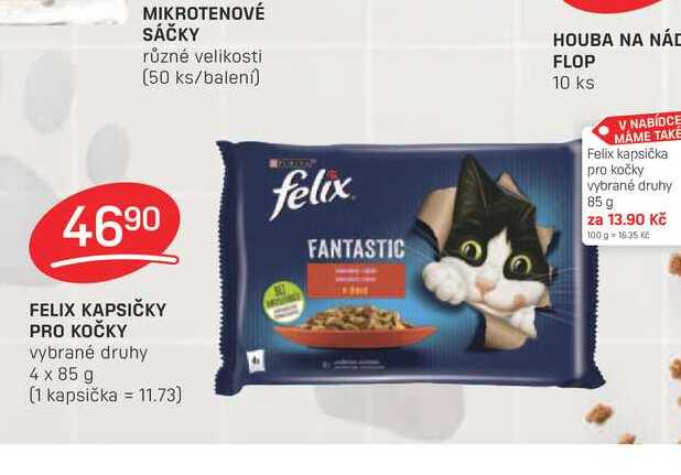 Felix kapsička pro kočky vybrané druhy 85 g 