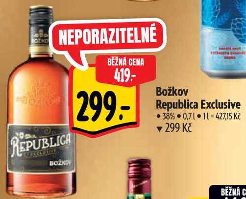 Božkov Republica Exclusive, 0,7 l