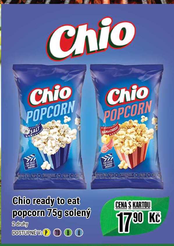 Chio ready to eat popcorn 75g solený
