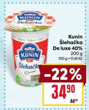 Kunín Šlehačka De luxe 40% 200 g 