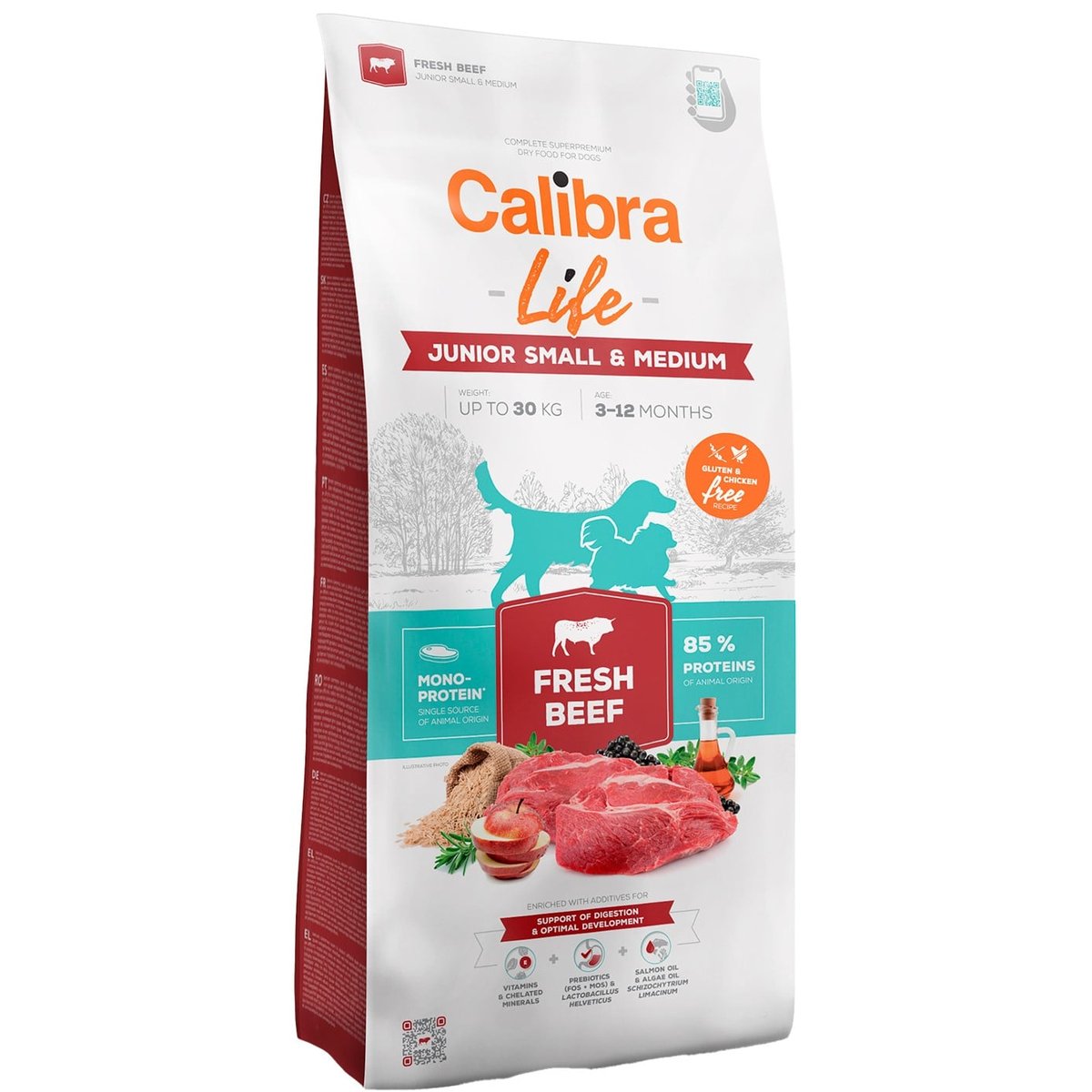 Calibra Dog Life granule pro mladé psy malých a středních plemen s hovězím