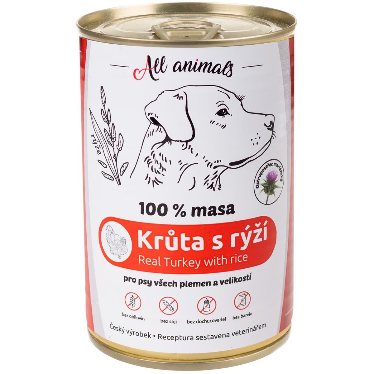 All Animals Krůta mletá s rýží pro psy