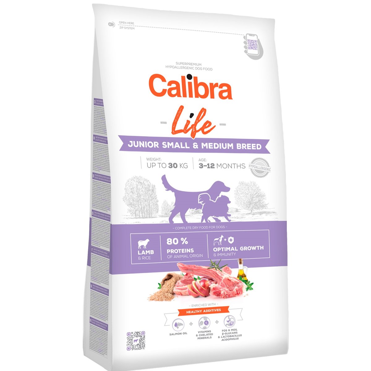 Calibra Dog Life granule pro mladé psy malých a středních plemen s jehněčím