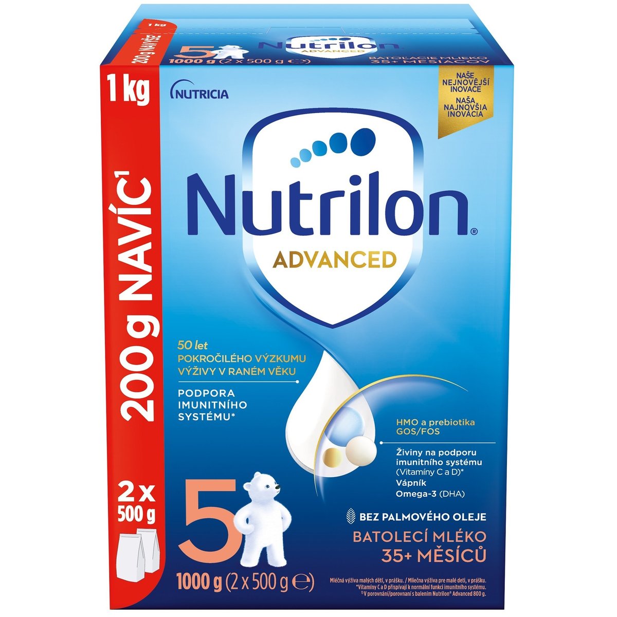 Nutrilon Advanced 5 batolecí mléko – duo balení