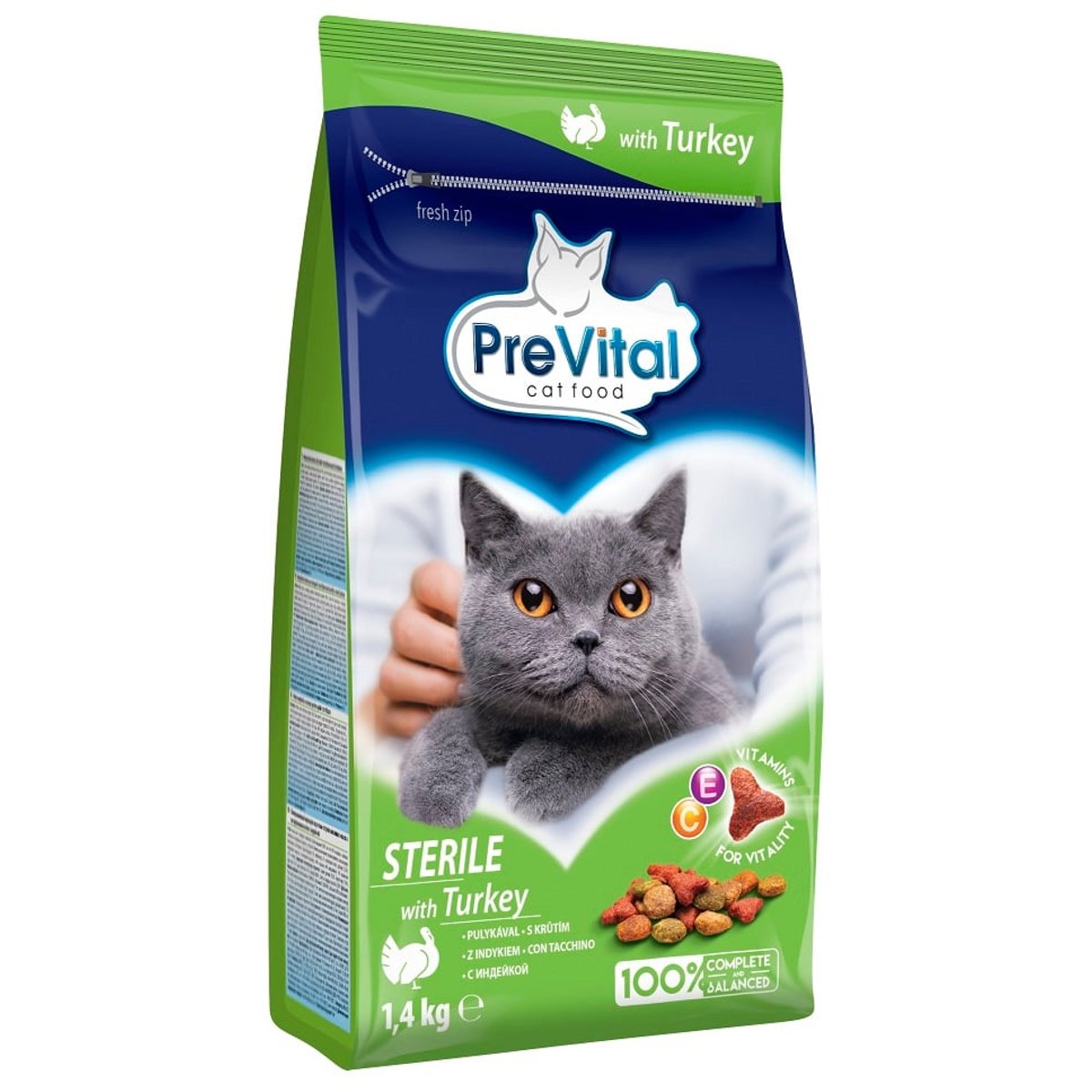 PreVital Granule pro sterilizované kočky krůtí