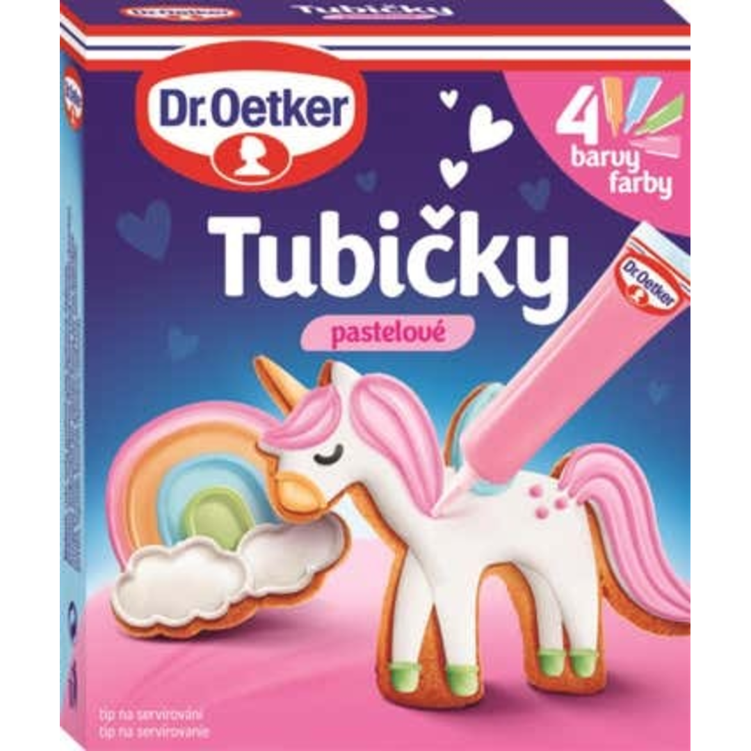 Dr. Oetker Tubičky pastelové 4 barvy