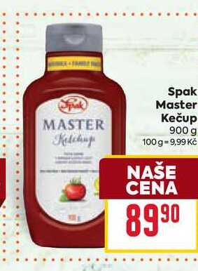 Spak Master Kečup 900 g 100 g 