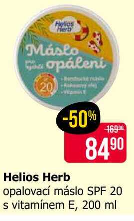 Helios Herb Máslo opálení SPF 20 s vitamínem E, 200 ml 