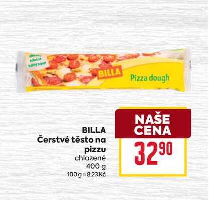 BILLA Čerstvé těsto na pizzu chlazené 400 g