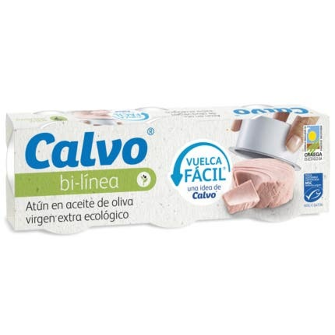 Calvo Tuňák v bio extra panenském olivovém oleji, 3x65g