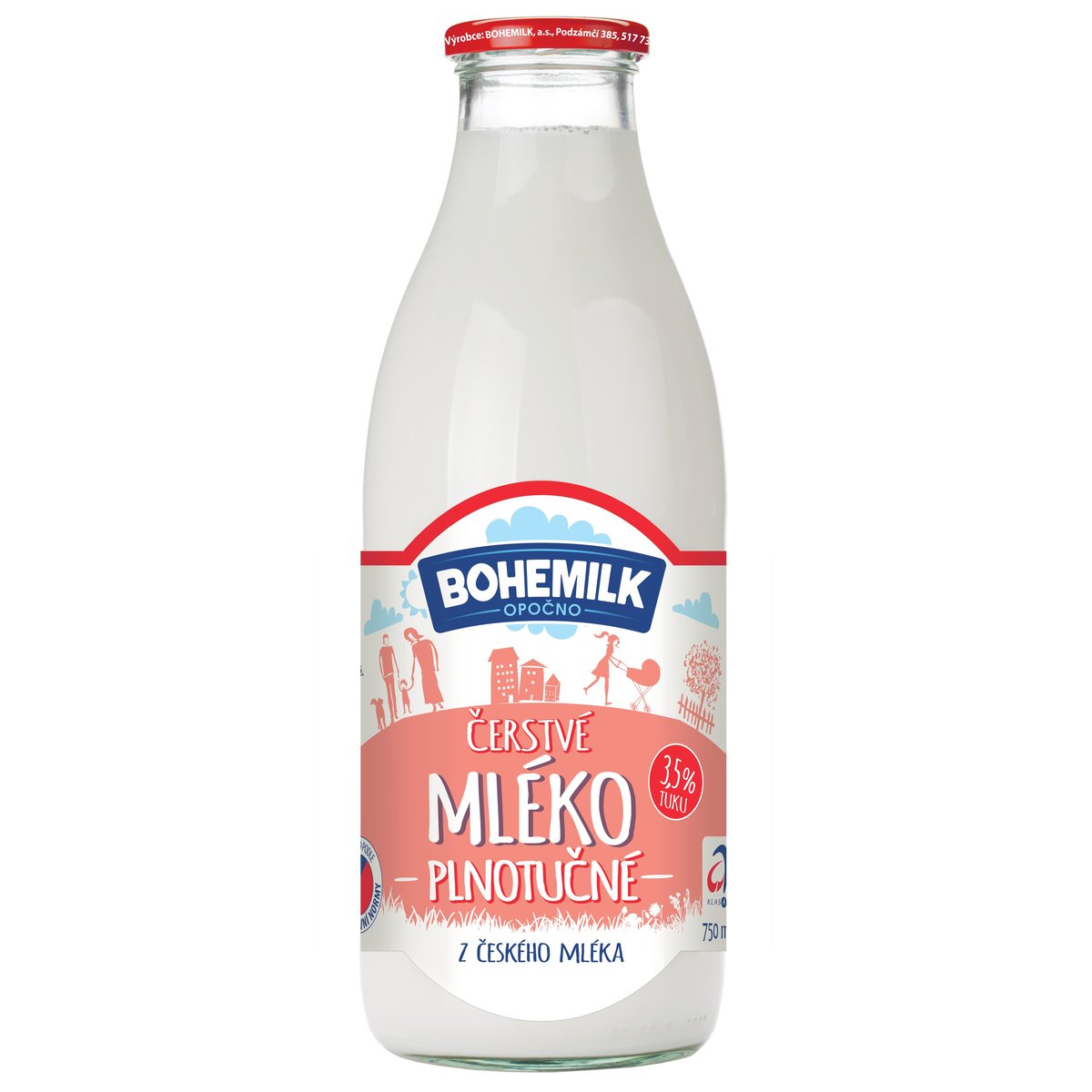 Bohemilk Čerstvé mléko ve skle plnotučné 3,5%