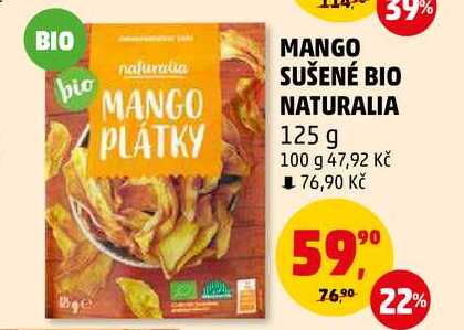 MANGO SUŠENÉ BIO NATURALIA, 125 g 