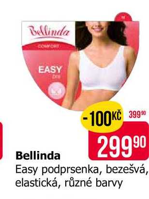 Bellinda Easy podprsenka, bezešvá, elastická, různé barvy 