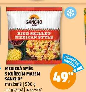 MEXICKÁ SMĚS S KUŘECÍM MASEM SANCHO mražená, 500 g