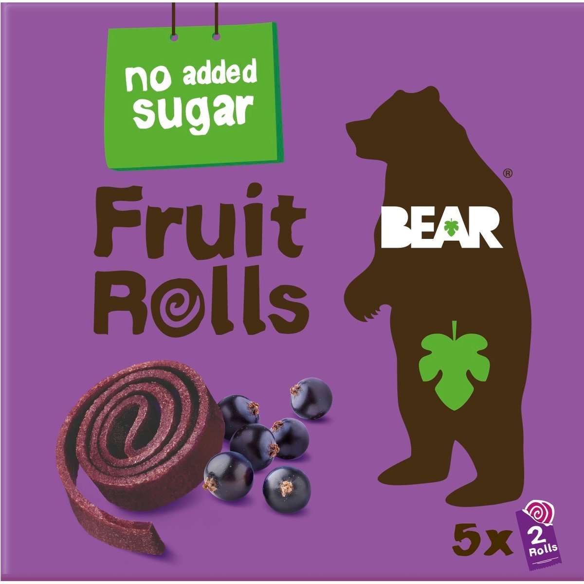 Bear Fruit Rolls ovocné rolované plátky černý rybíz 5×20 g