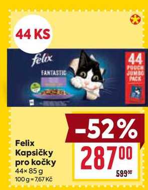 Felix Kapsičky pro kočky 44× 85 g