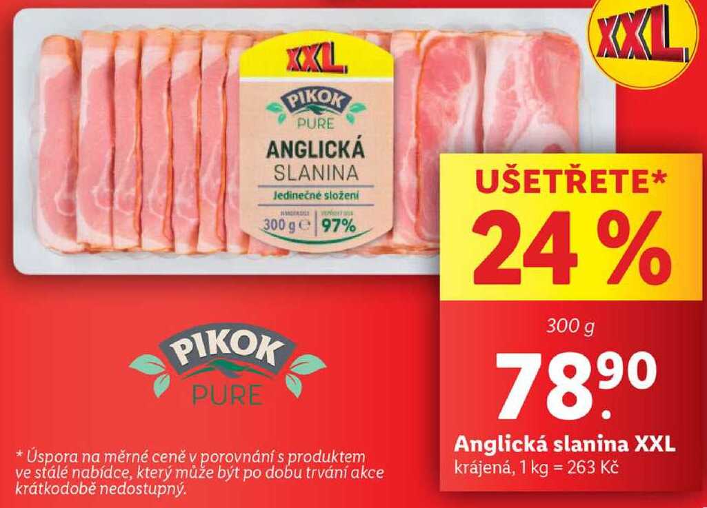 Anglická slanina XXL, 300 g