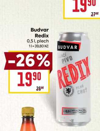 Budvar Redix 0,5l, plech