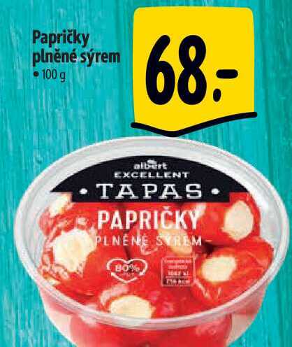 Papričky plněné sýrem 100 g 