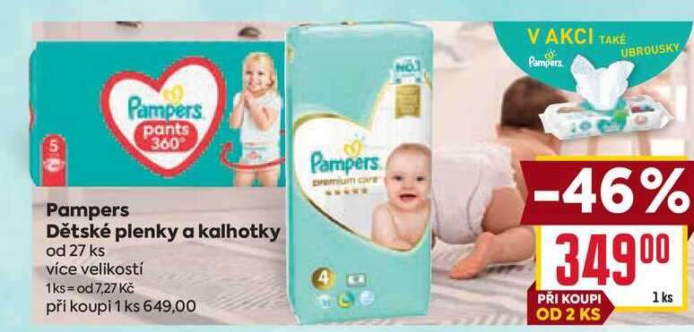 Pampers Dětské plenky a kalhotky od 27 ks