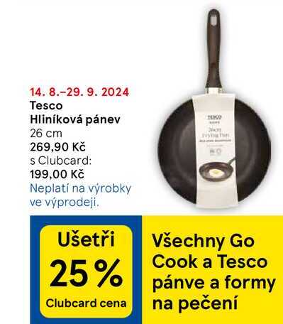 Tesco Hliníková pánev 26 cm 