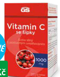 GS VITAMIN C 1000 se šípky, 100 + 20 tablet NAVÍC!