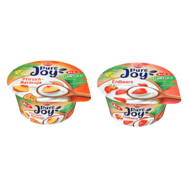 Zott Pure Joy Vegan Mix příchutí (Jahoda, Broskev-Marakuja)