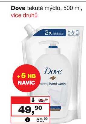 Dove tekuté mýdlo, 500 ml