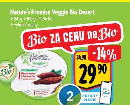 Nature's Promise Veggie Bio Dezert • 150 g 