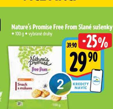 Nature's Promise Free From Slané sušenky 100 g 