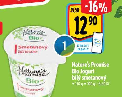 Nature's Promise Bio Jogurt bílý smetanový 150 g